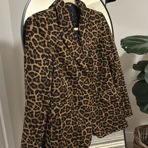 Leopard print blazer